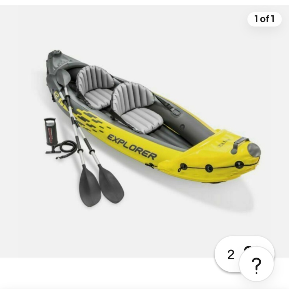 Intex Explorer K2 Inflatable Kayak - Yellow